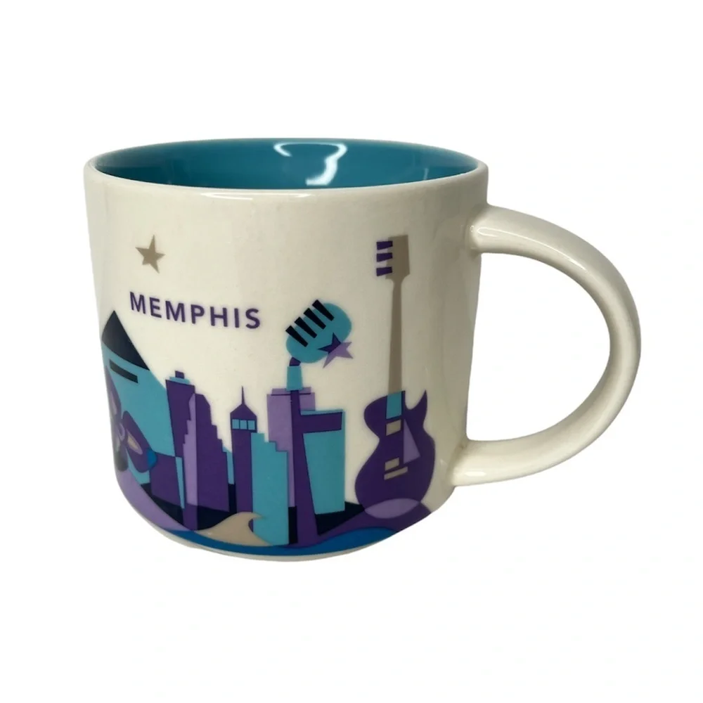 STARBUCKS Memphis 2014 Mug Collectible Coffee You Are Here Ceramic 14‎ oz